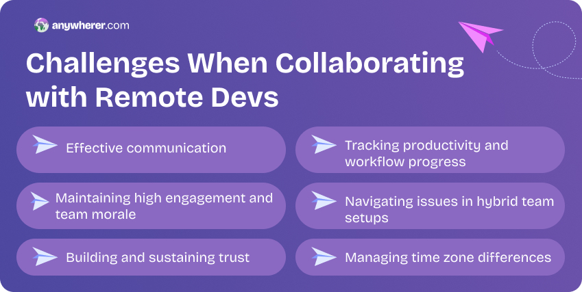 key remote development team challenges