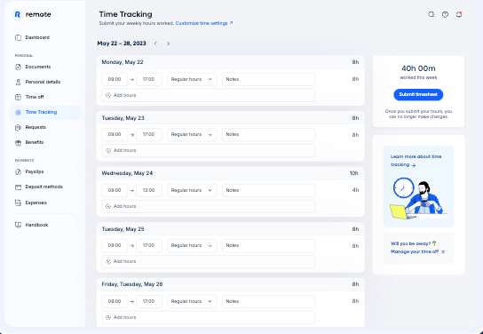 remote time tracking