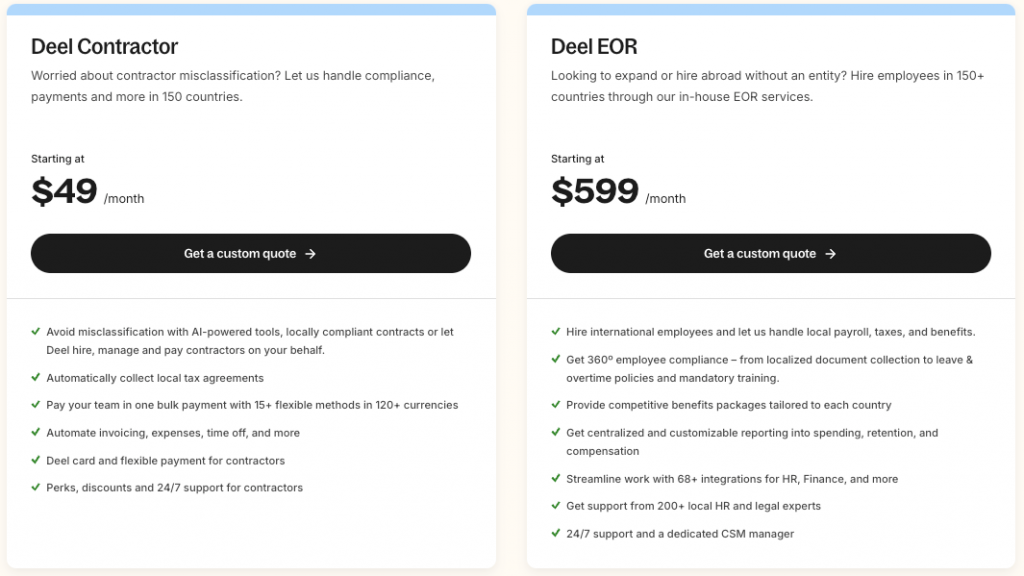 deel pricing