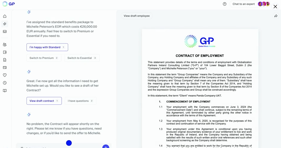 globalization partners contract generation