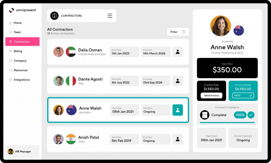 omnipresent contractors management