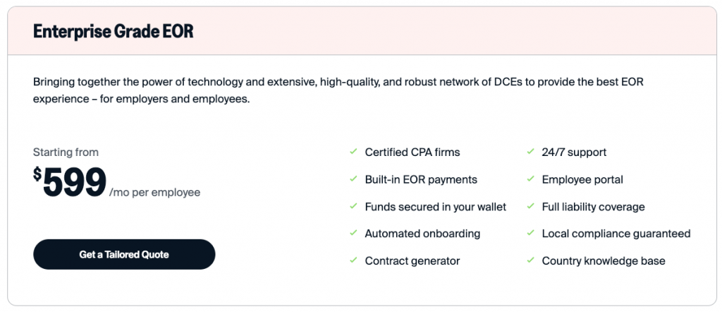 papaya global pricing for eor services