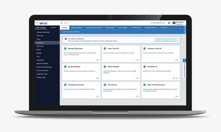 trinet independent contractors and global workforce management